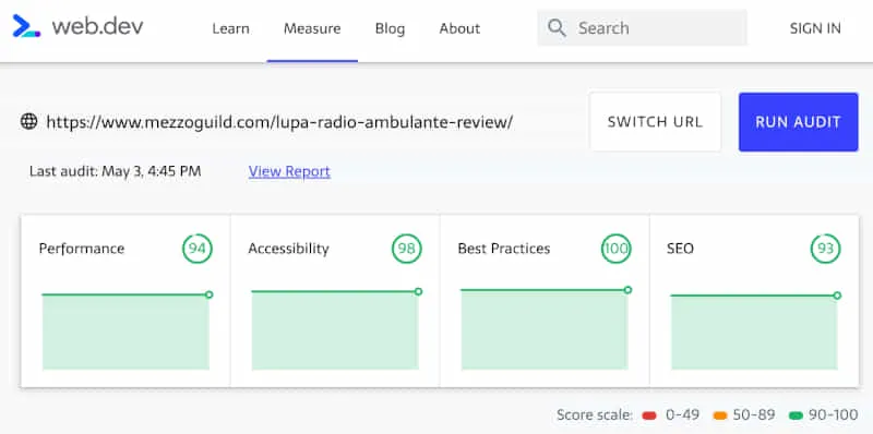 GatsbyJS Core Web Vitals performance